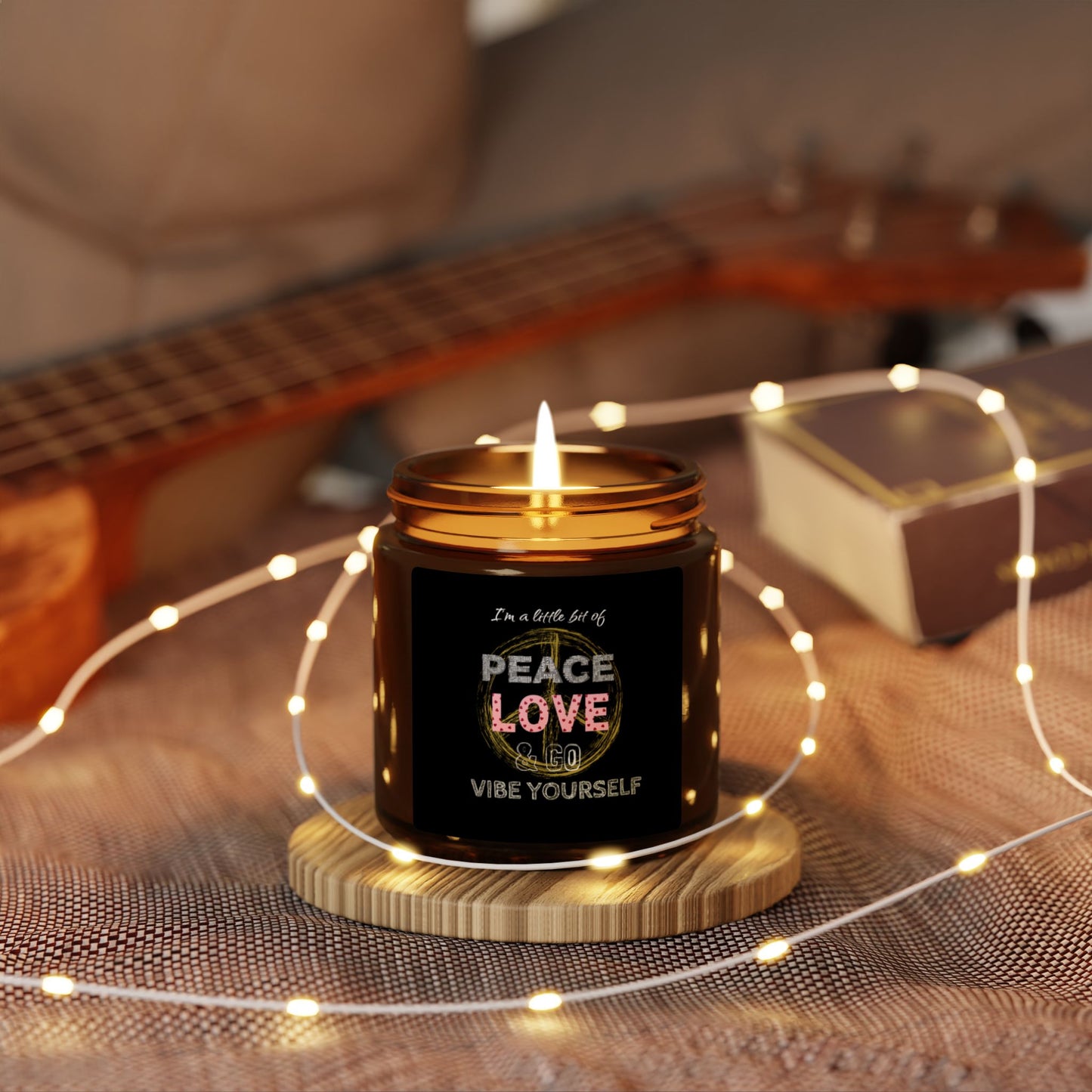 Peace, Love Go Vibe yourself Aromatherapy in Amber Jar