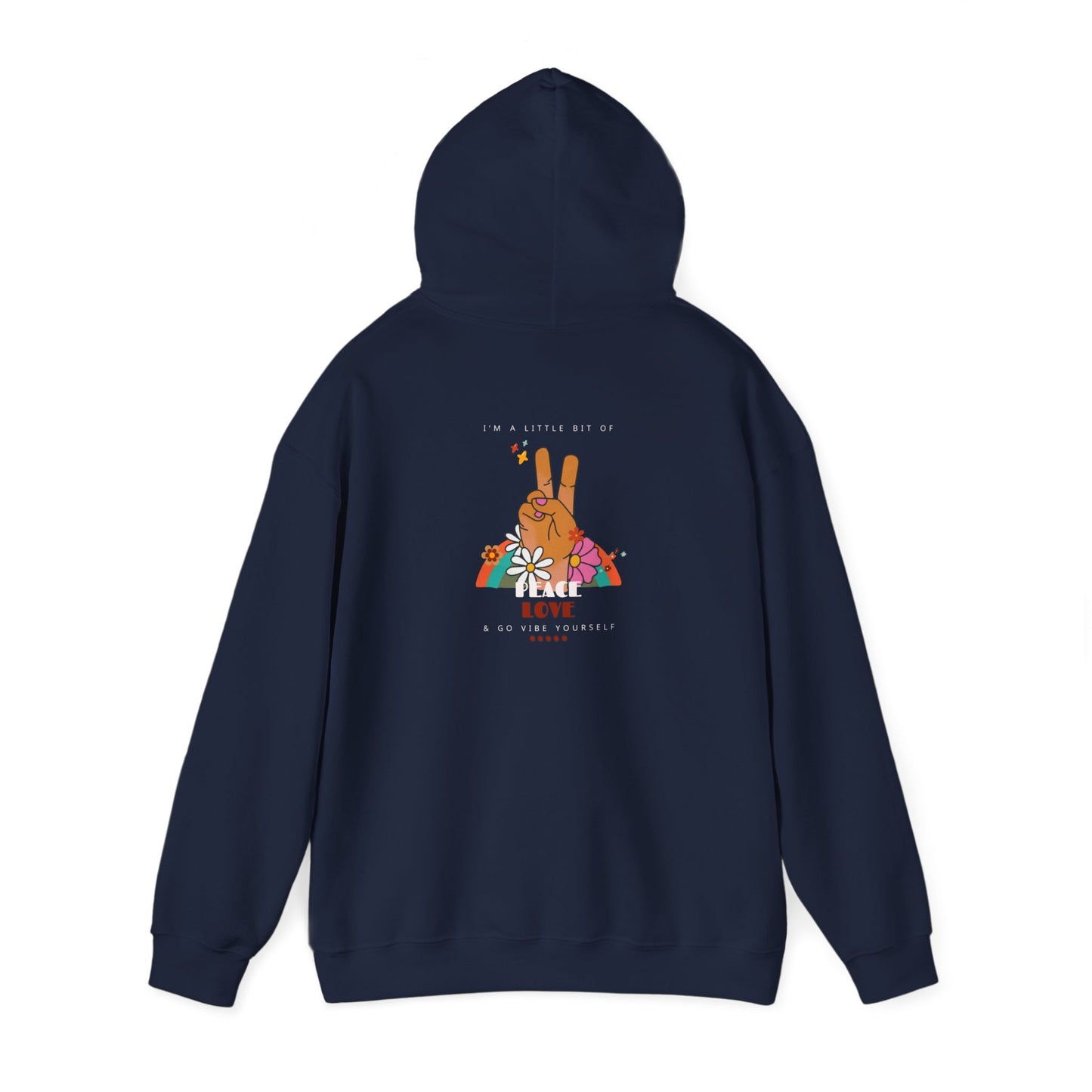 Peace, Love, Go Vibe Yourself Unisex Heavy Blend™ Hooded Sweatshirt