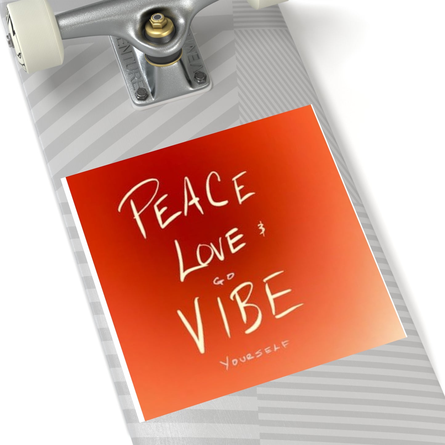 Peace, love, go vibe yourself Square Stickers, Indoor\Outdoor