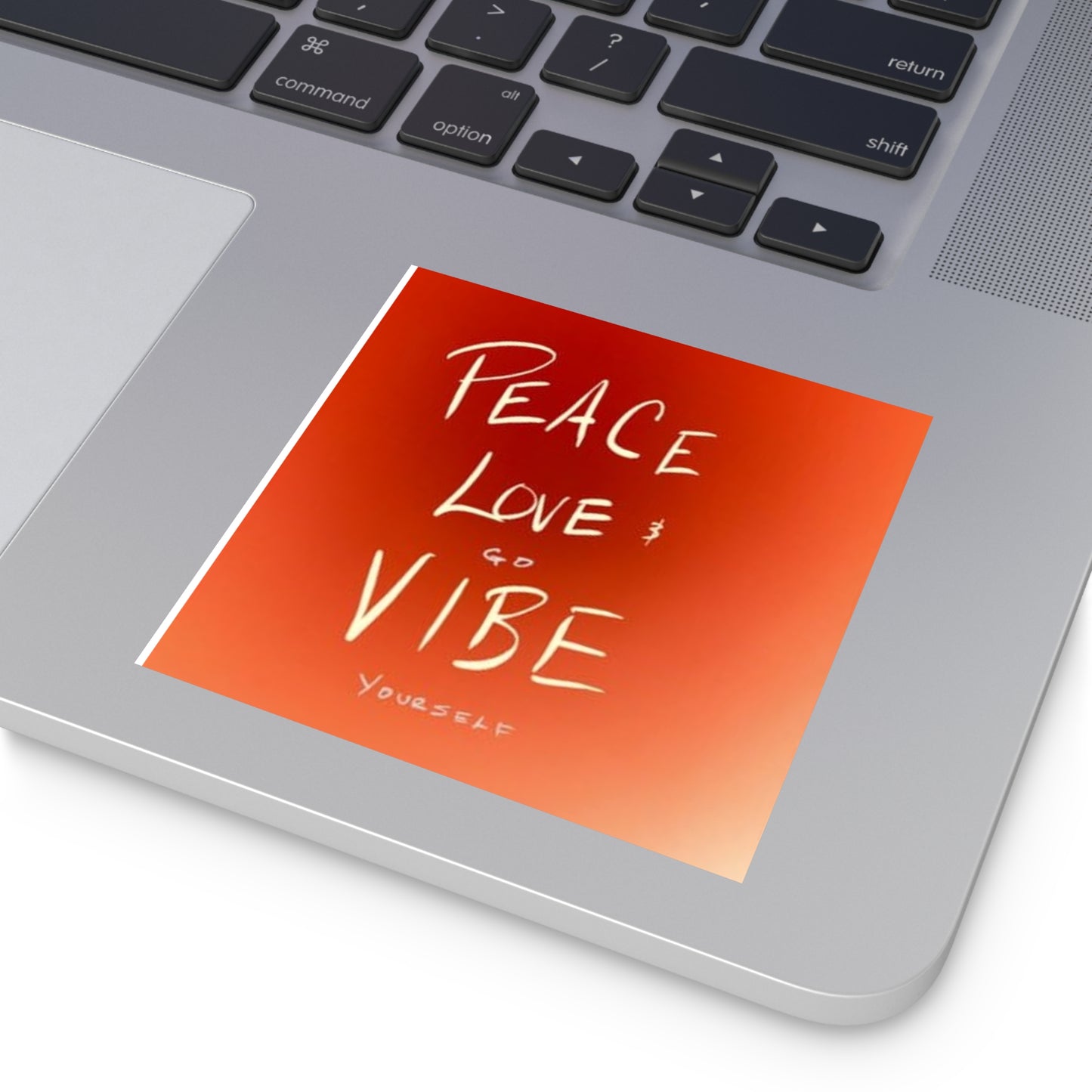 Peace, love, go vibe yourself Square Stickers, Indoor\Outdoor