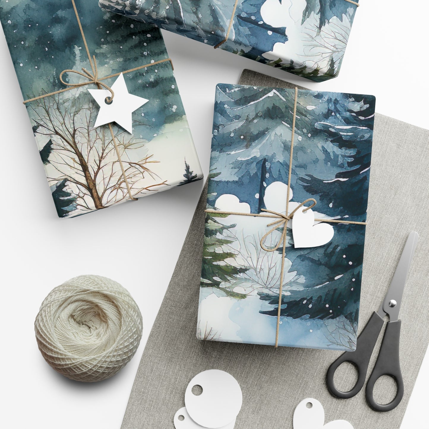 Pine Tree Forest Gift Wrap Papers