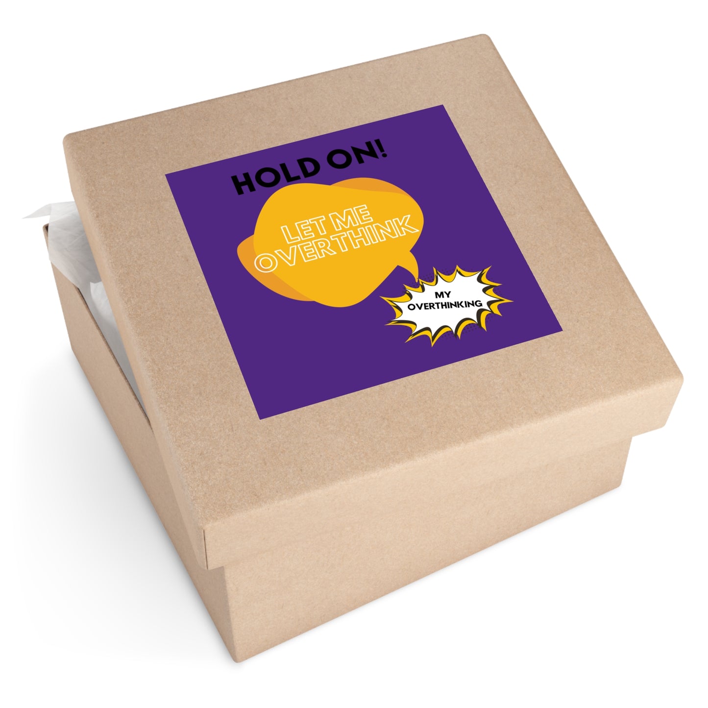 Hold on! Square Stickers, Indoor\Outdoor