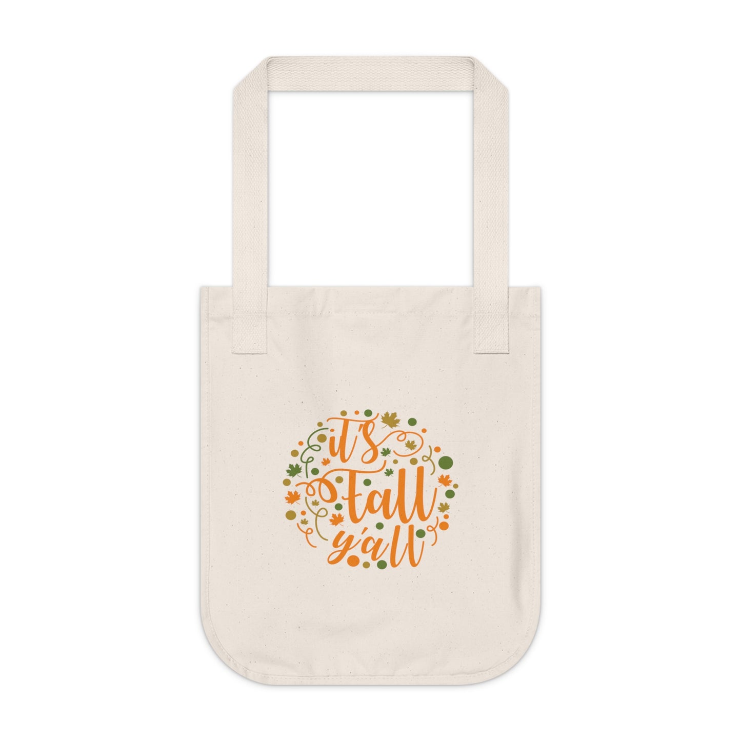 It's Fall Y'all Organic Canvas Tote Bag | Eco-Friendly & Fall-Themed Tote