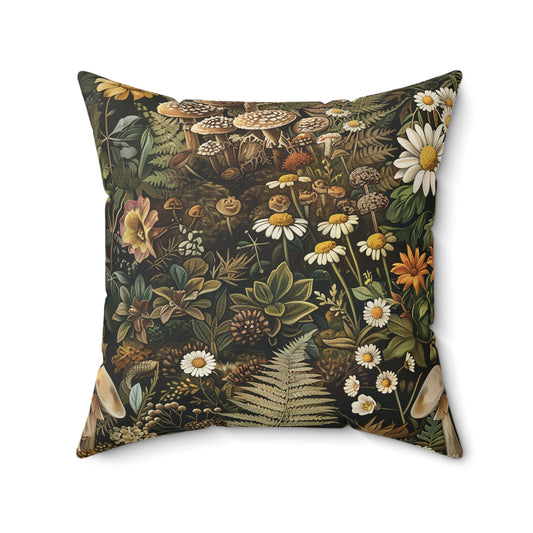 Woodland Flora Spun Polyester Square Pillow