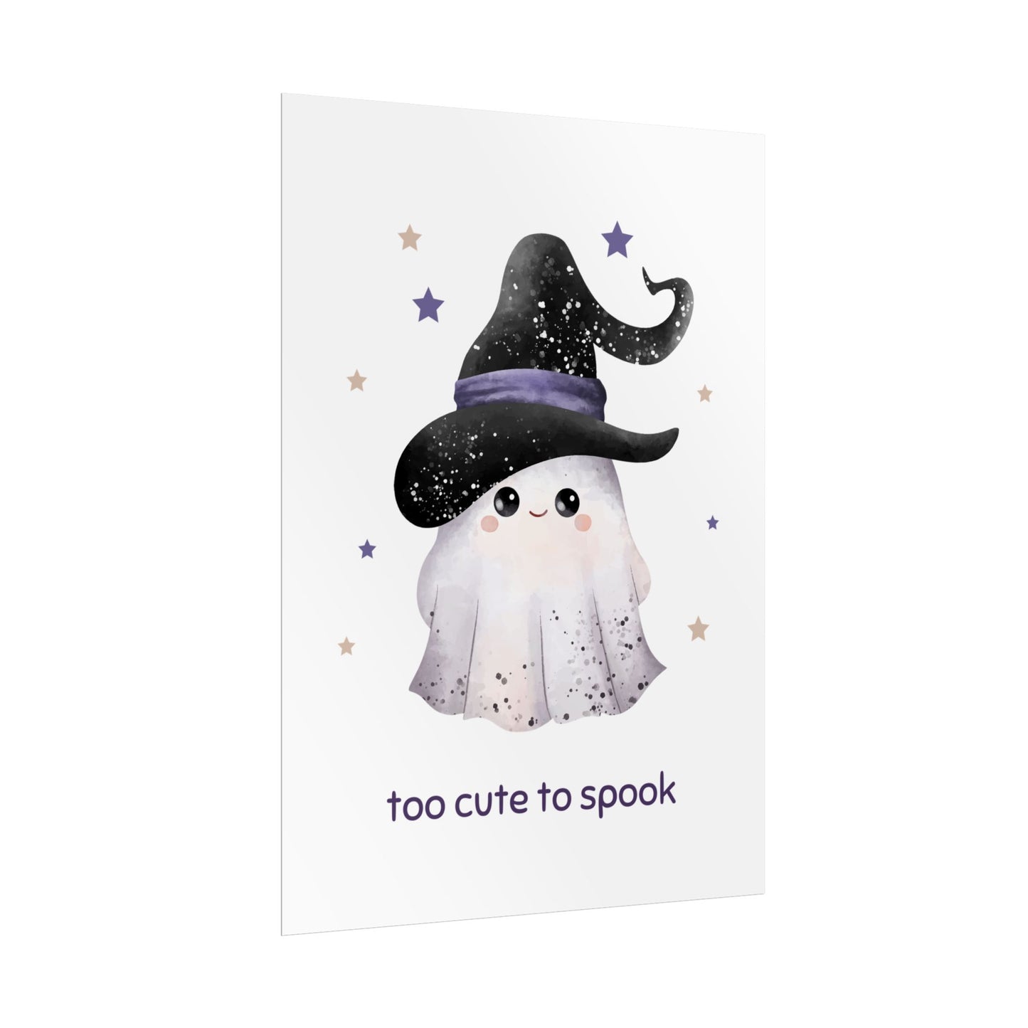 Too Cute to Spook Holding Hands Rolled Poster | Adorable Halloween Wall Art