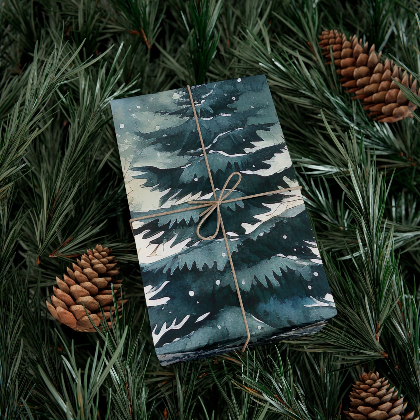 Pine Tree Forest Gift Wrap Papers