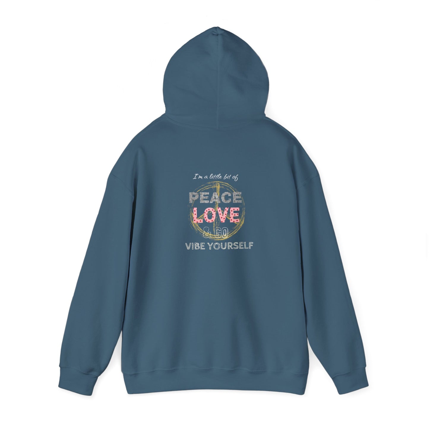 Peace, Love, Vibe yourself Unisex Heavy Blend™ Hooded Sweatshirt