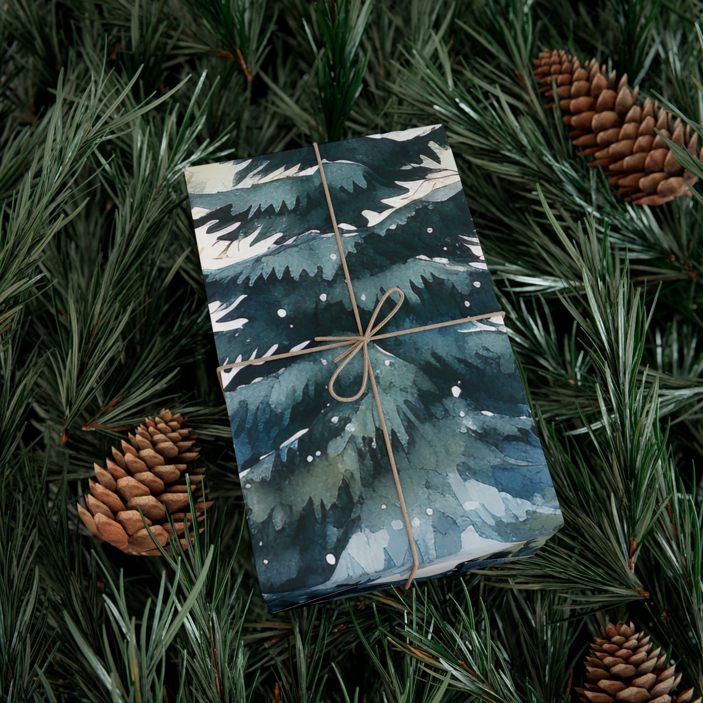 Pine Tree Forest Gift Wrap Papers