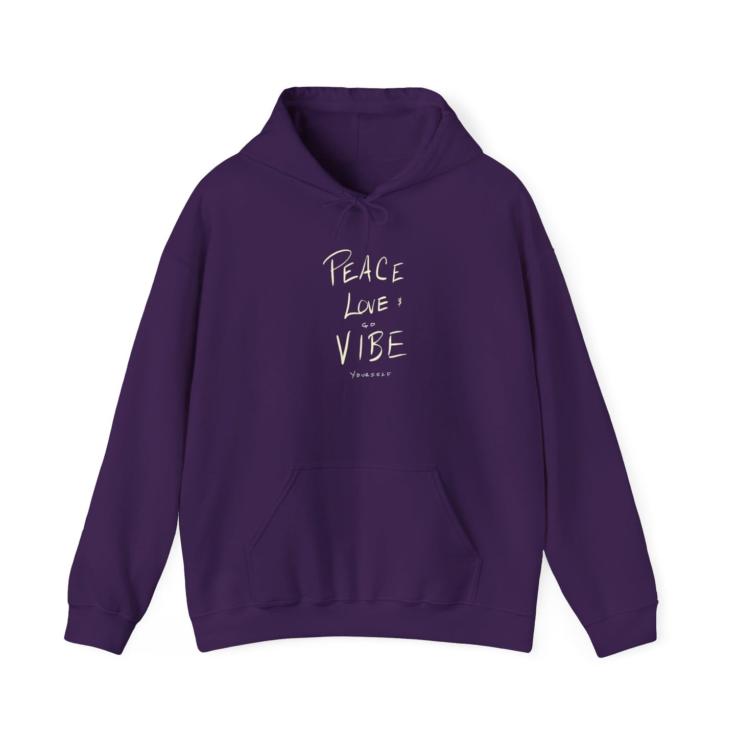 Peace love go vibe yourself Unisex Heavy Blend™ Hooded Sweatshirt