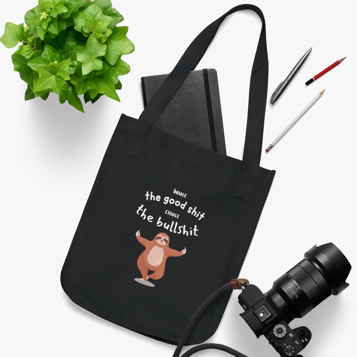 Inhale the good shit, exhale the bullshit Organic Canvas Tote Bag