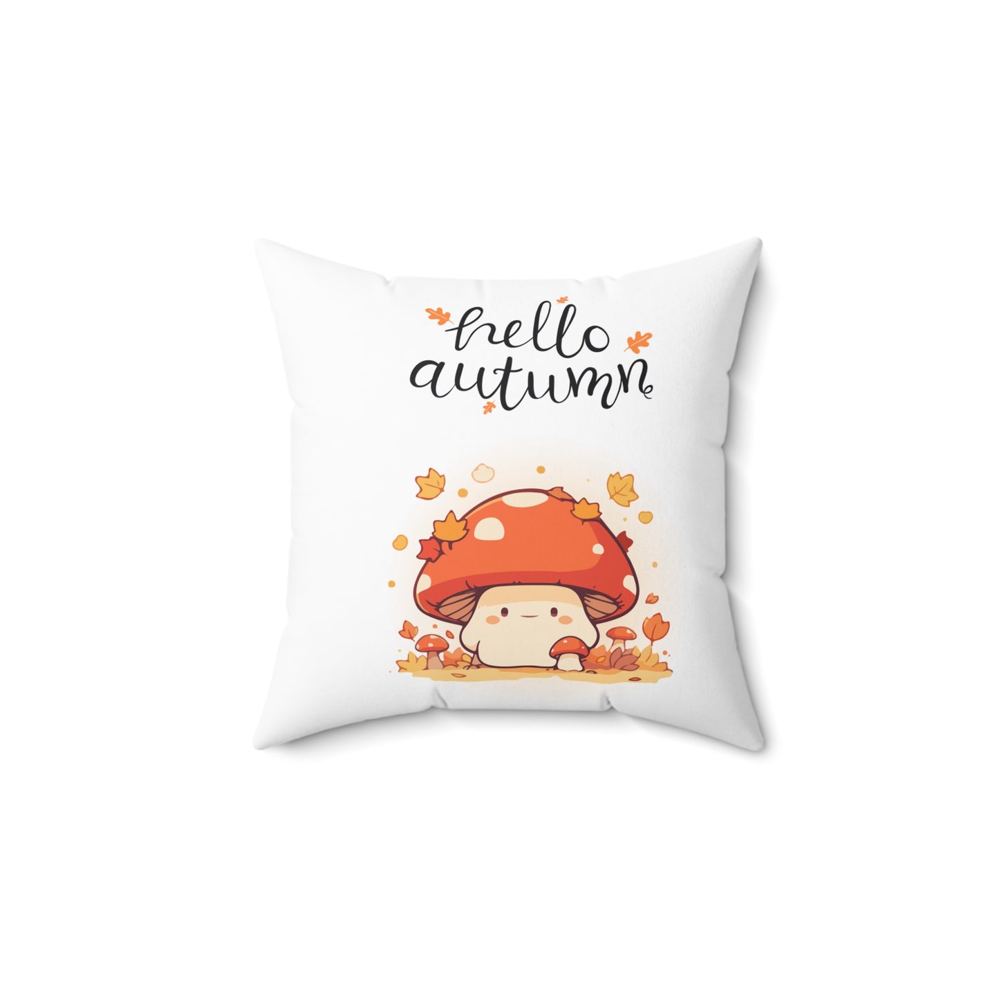 Hello Autumn Faux Suede Square Pillow | Cozy Fall-Themed Home Decor