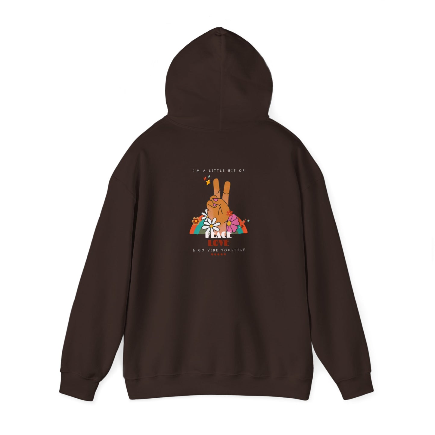 Peace, Love, Go Vibe Yourself Unisex Heavy Blend™ Hooded Sweatshirt