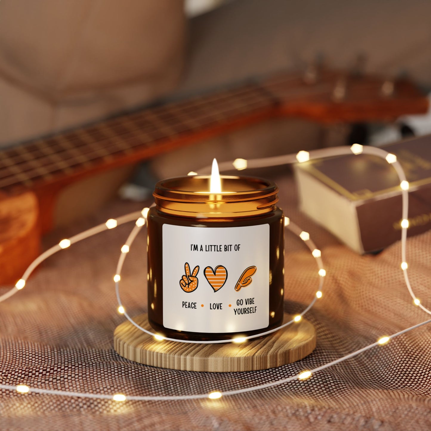 Peace, Love Go Vibe yourself Aromatherapy in Amber Jar