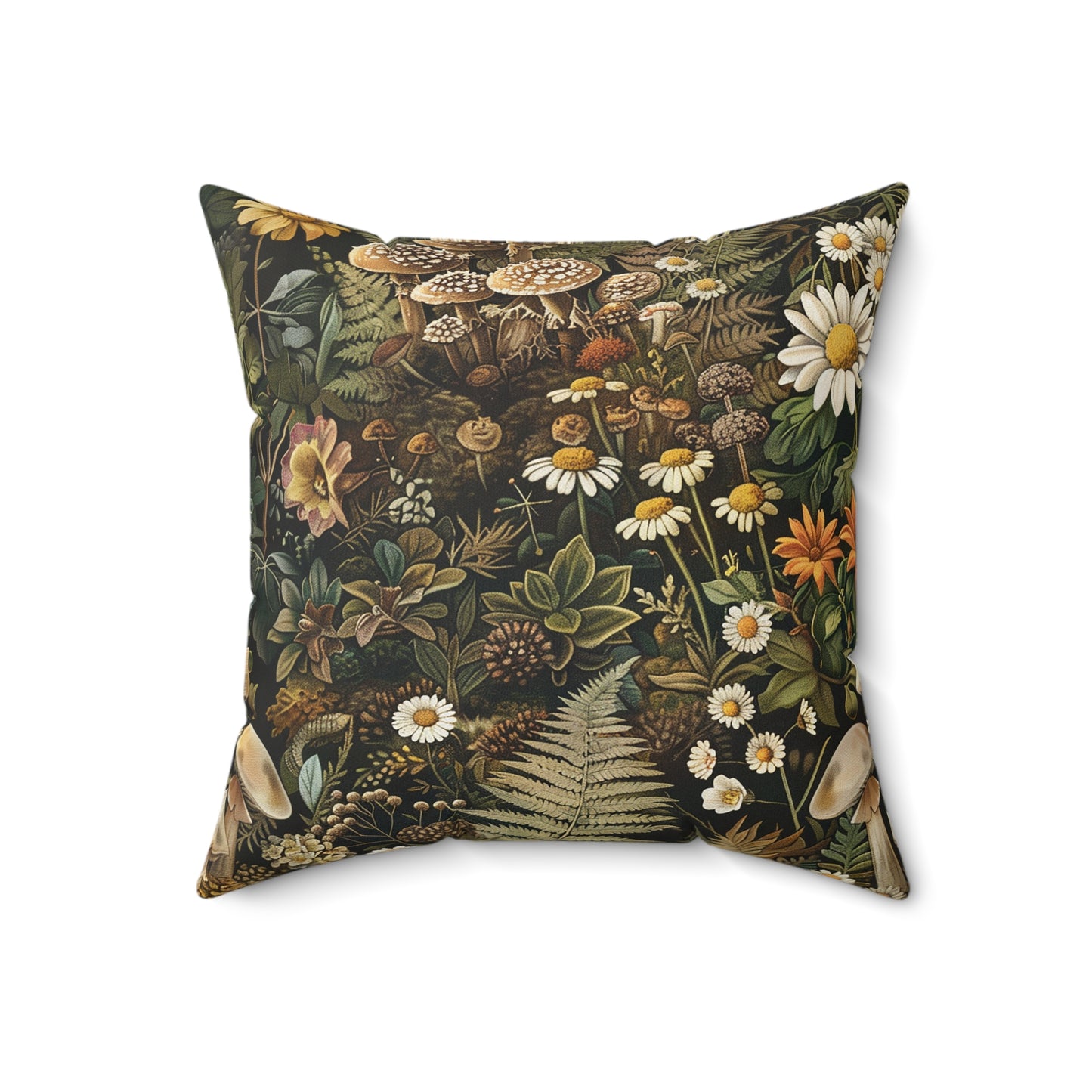 Woodland Flora Spun Polyester Square Pillow