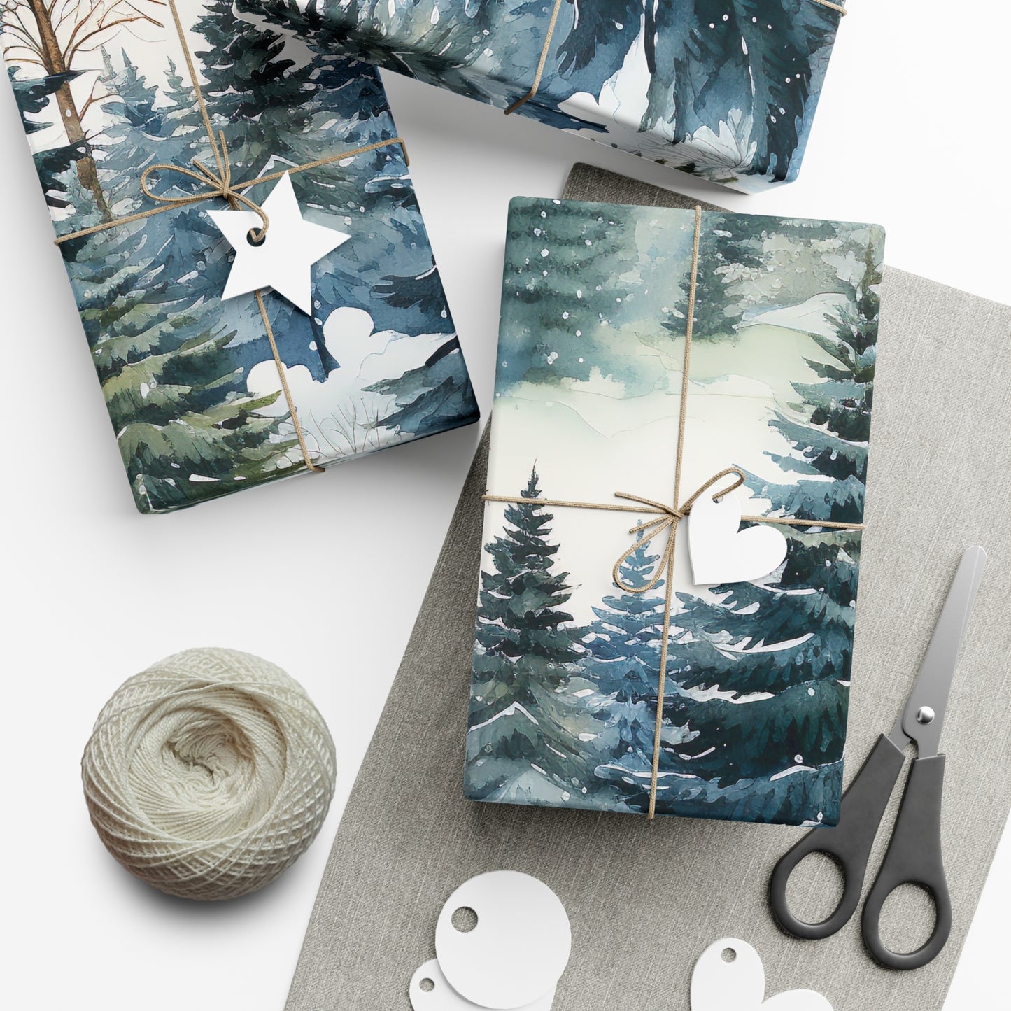 Pine Tree Forest Gift Wrap Papers