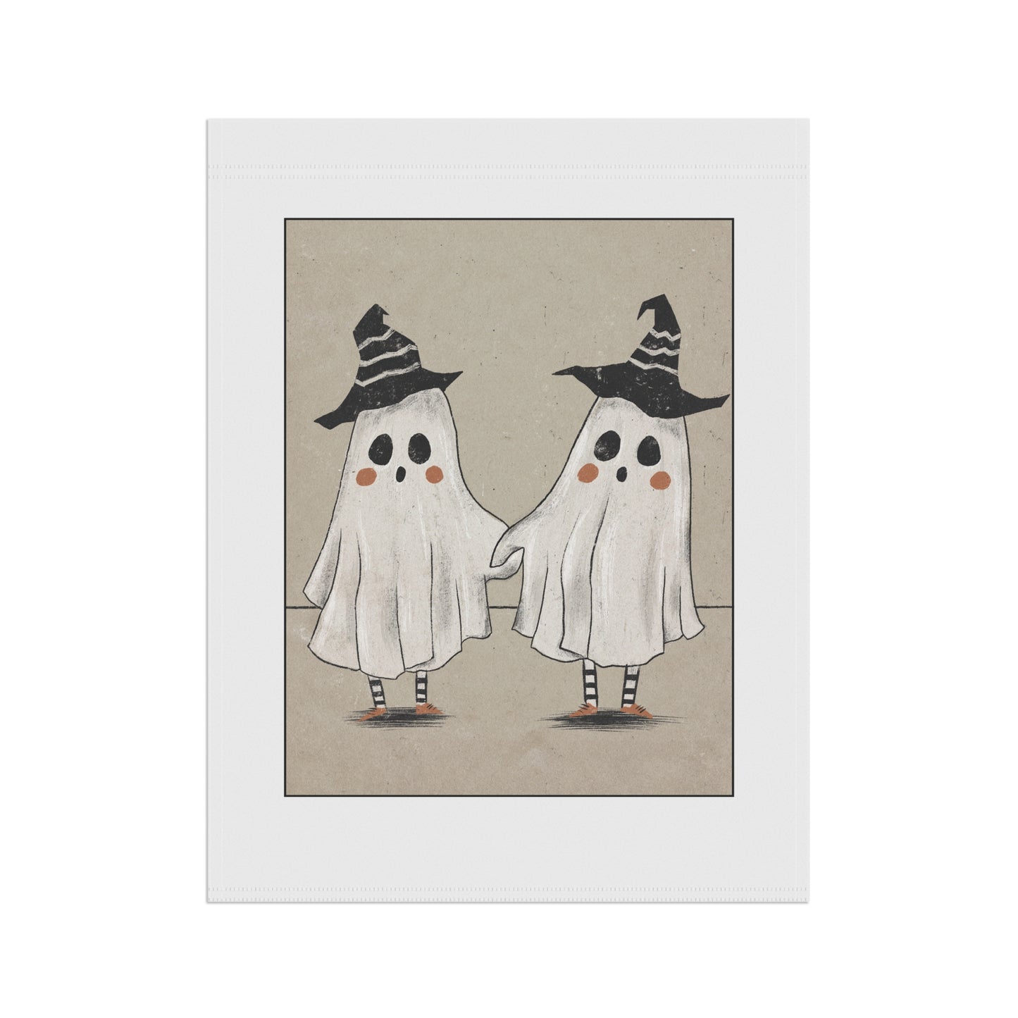 Ghosts Holding Hands Garden & House Banner | Spooky Halloween Outdoor Decor