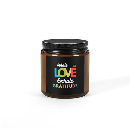 Inhale Love, Exhale Gratitude Aromatherapy in Amber Jar