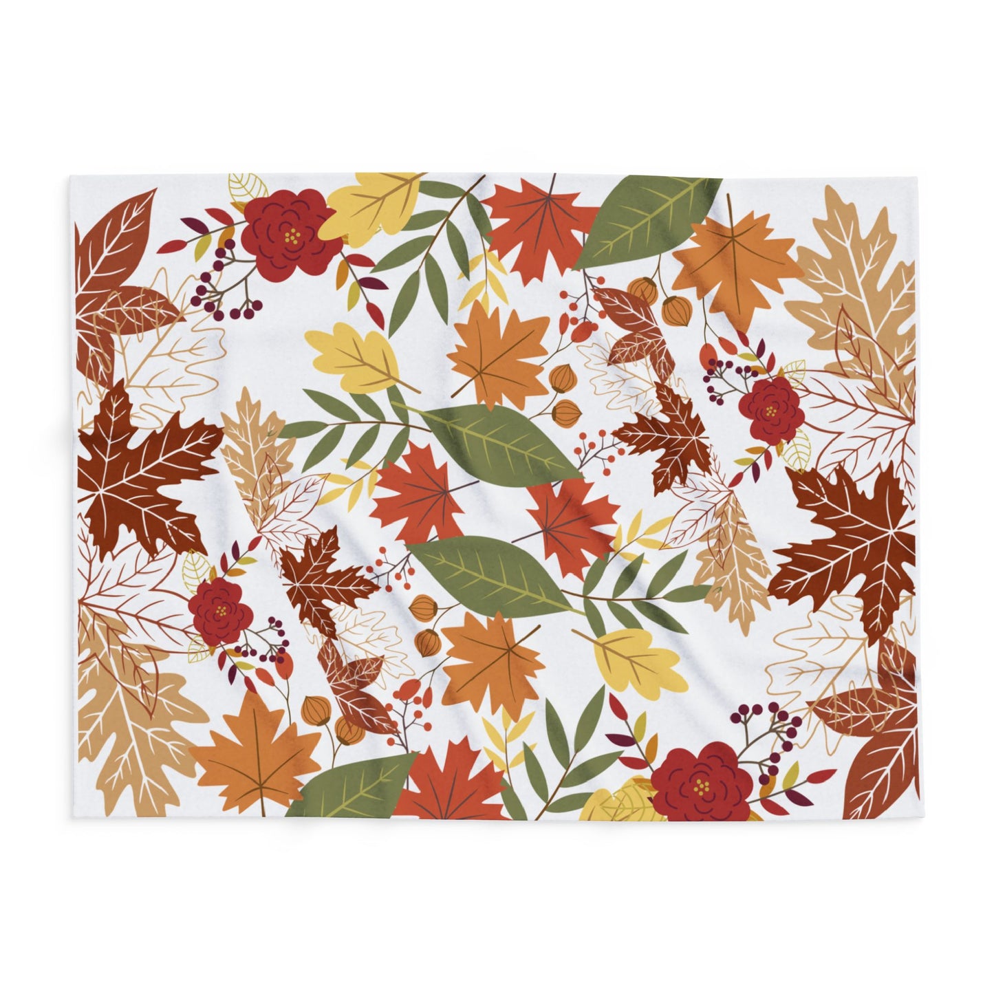 Fall Design Arctic Fleece Blanket | Cozy Autumn-Themed Throw