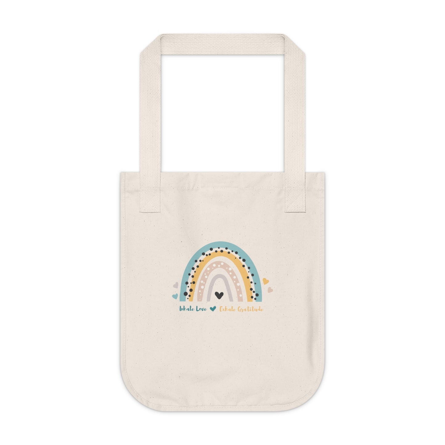 Inhale Love, Exhale Gratitude Organic Canvas Tote Bag