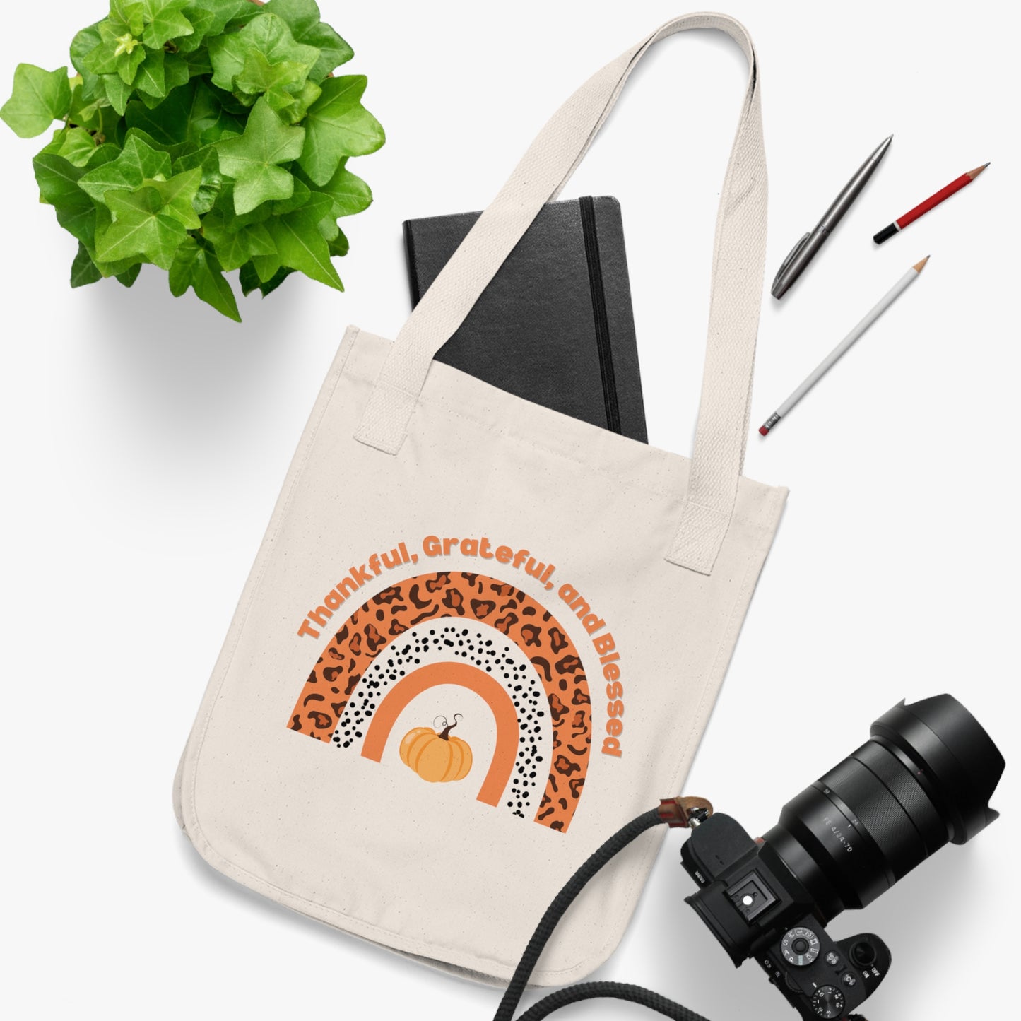 Thanksgiving Organic Canvas Tote Bag