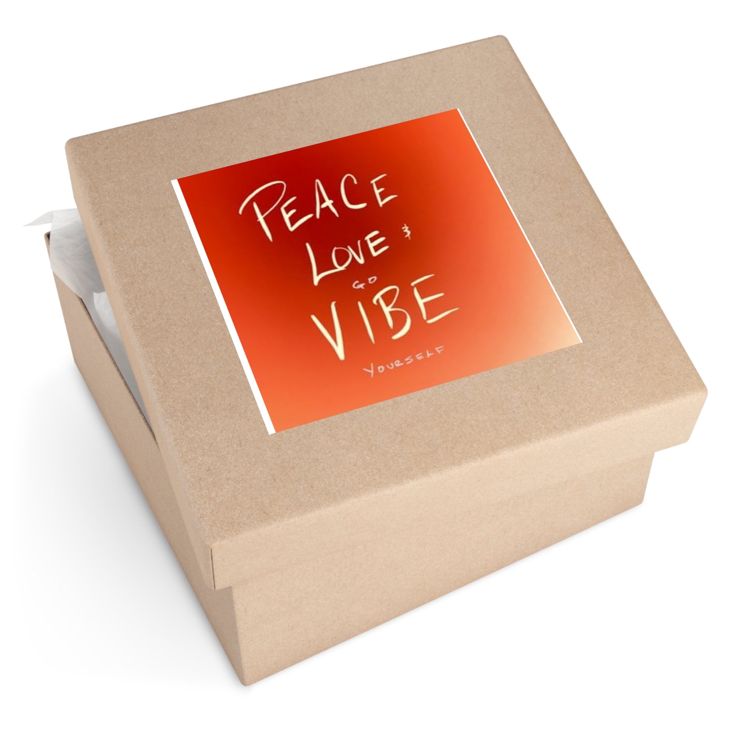 Peace, love, go vibe yourself Square Stickers, Indoor\Outdoor