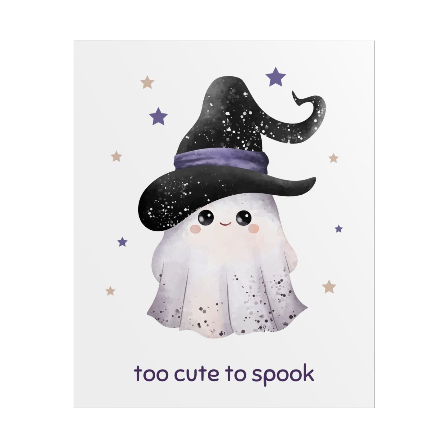 Too Cute to Spook Holding Hands Rolled Poster | Adorable Halloween Wall Art