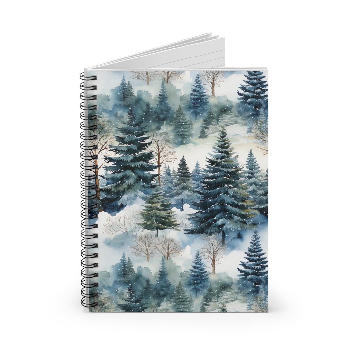 Pine Tree Forest Spiral Notebook - Ruled Line