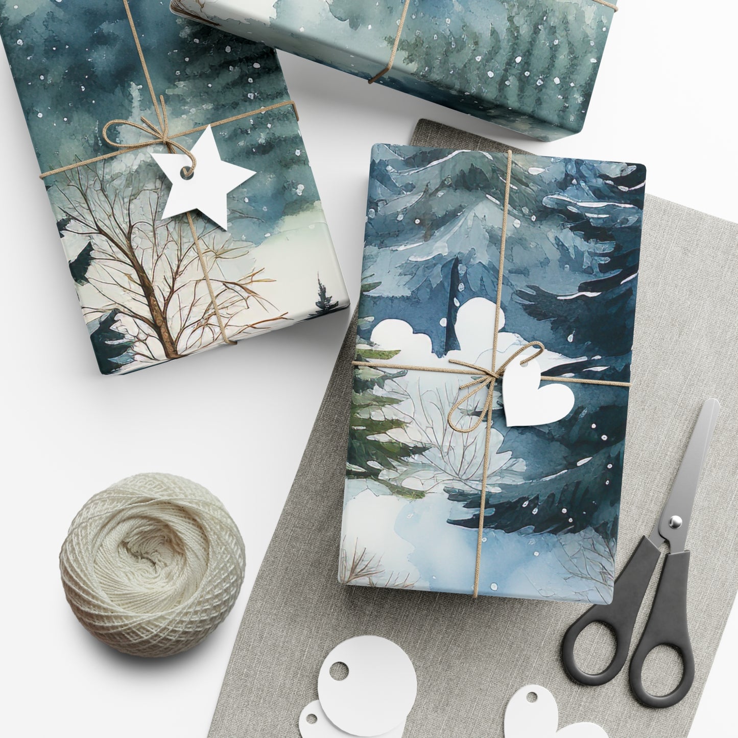 Pine Tree Forest Gift Wrap Papers