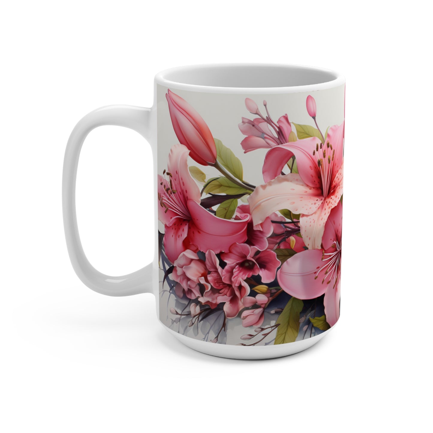 Lily Flowers Mug 15oz