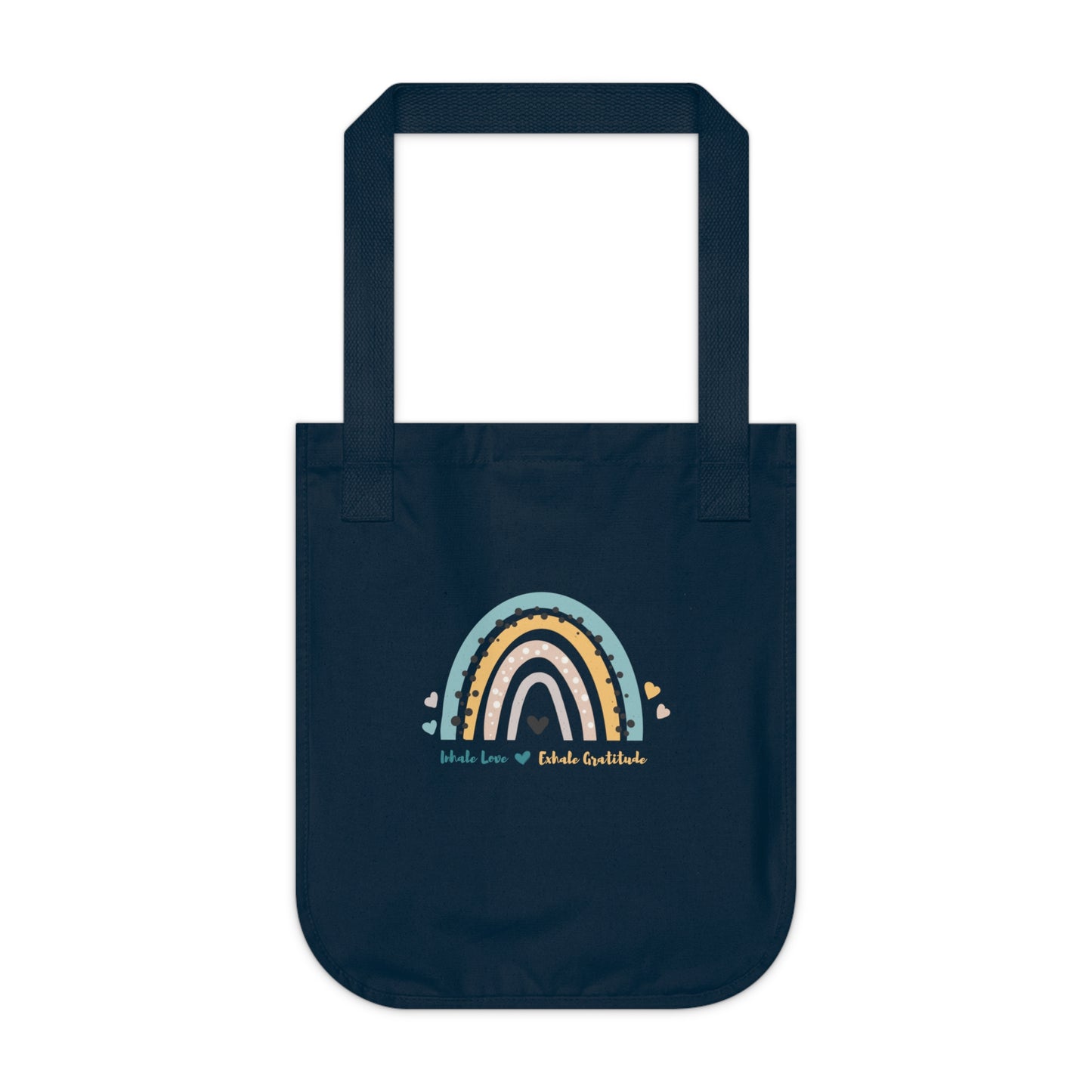 Inhale Love, Exhale Gratitude Organic Canvas Tote Bag