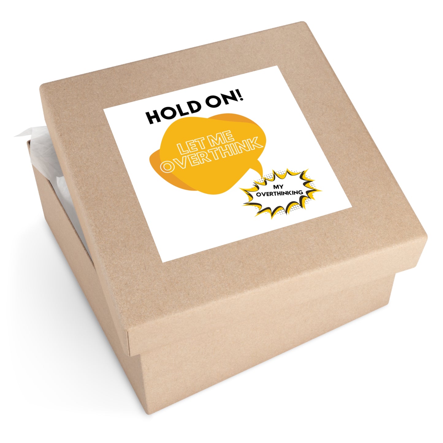 Hold on! Square Stickers, Indoor\Outdoor