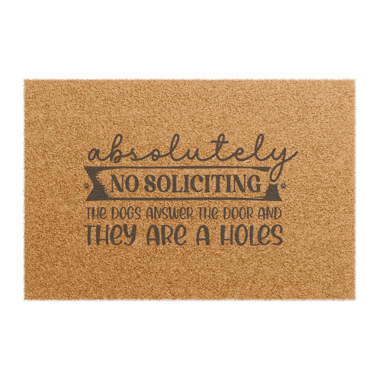 Absolutely No Soliciting Doormat