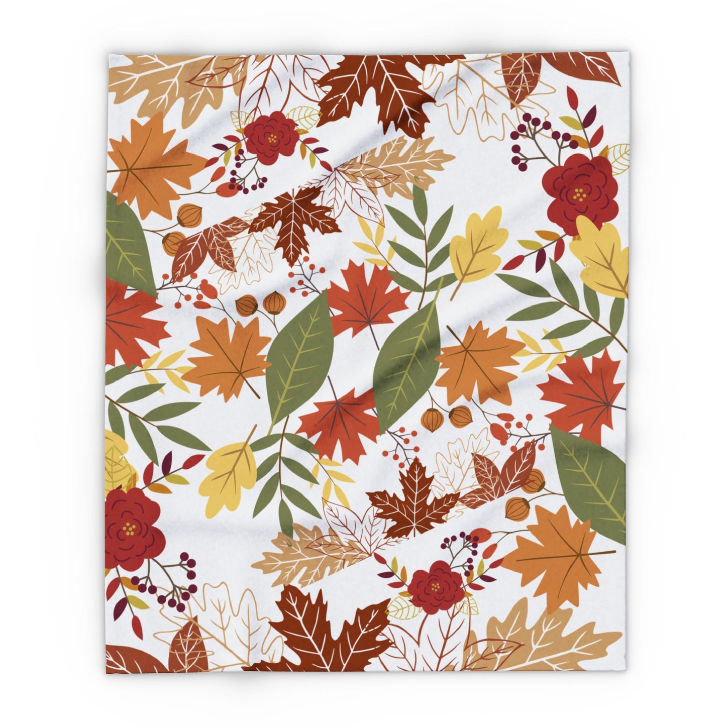 Fall Design Arctic Fleece Blanket | Cozy Autumn-Themed Throw