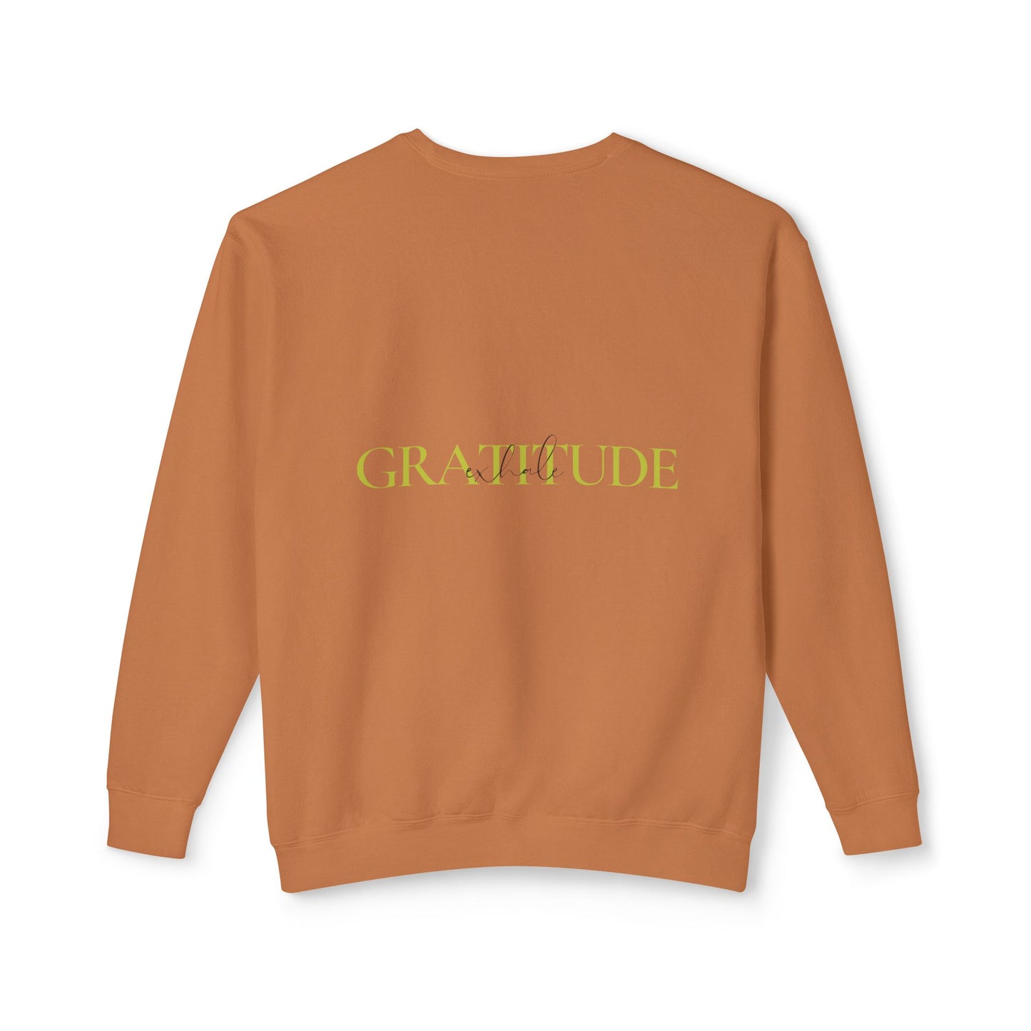 Breathe in Love, Exhale Gratitude Unisex Lightweight Crewneck Sweatshirt