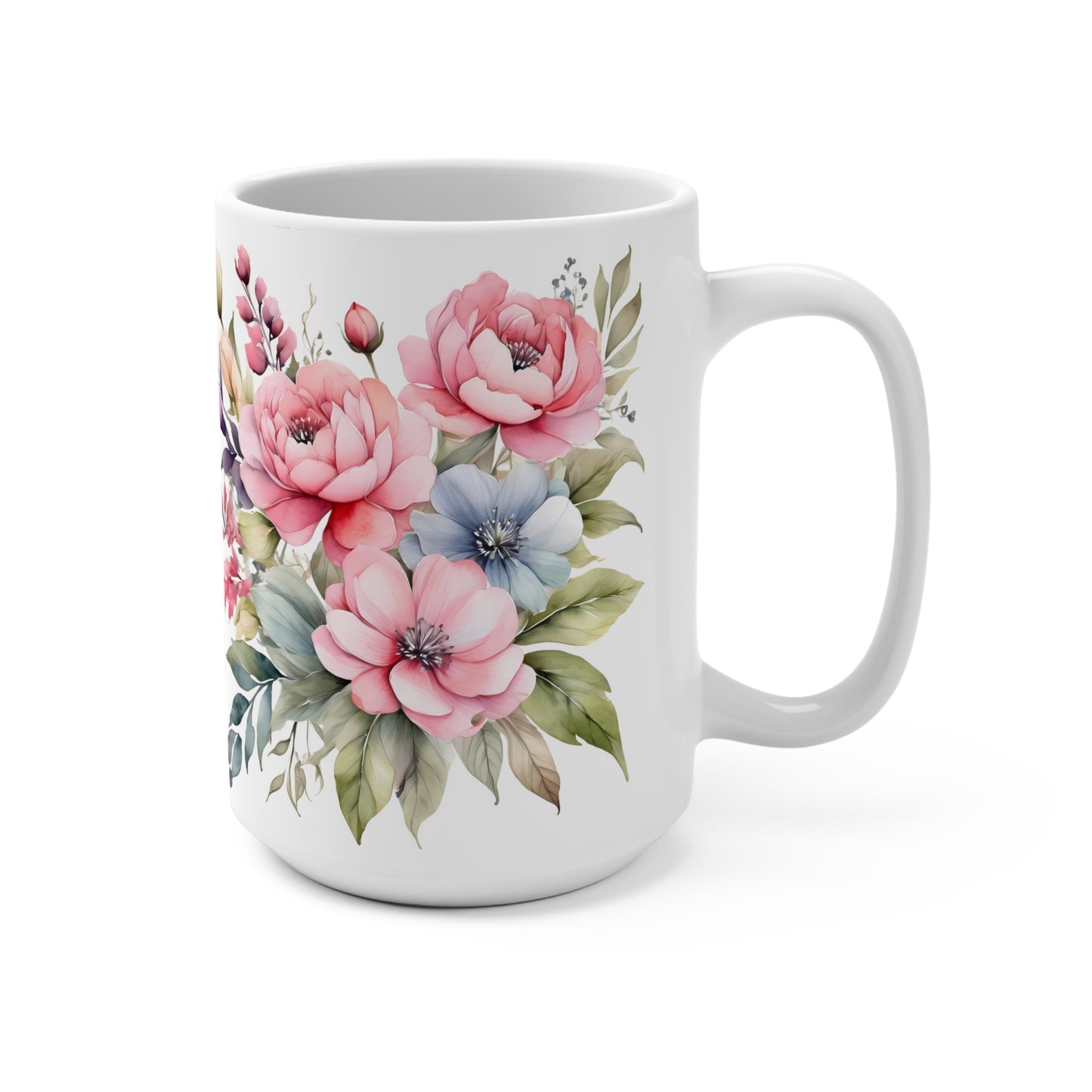 Watercolor Floral Mug 15oz