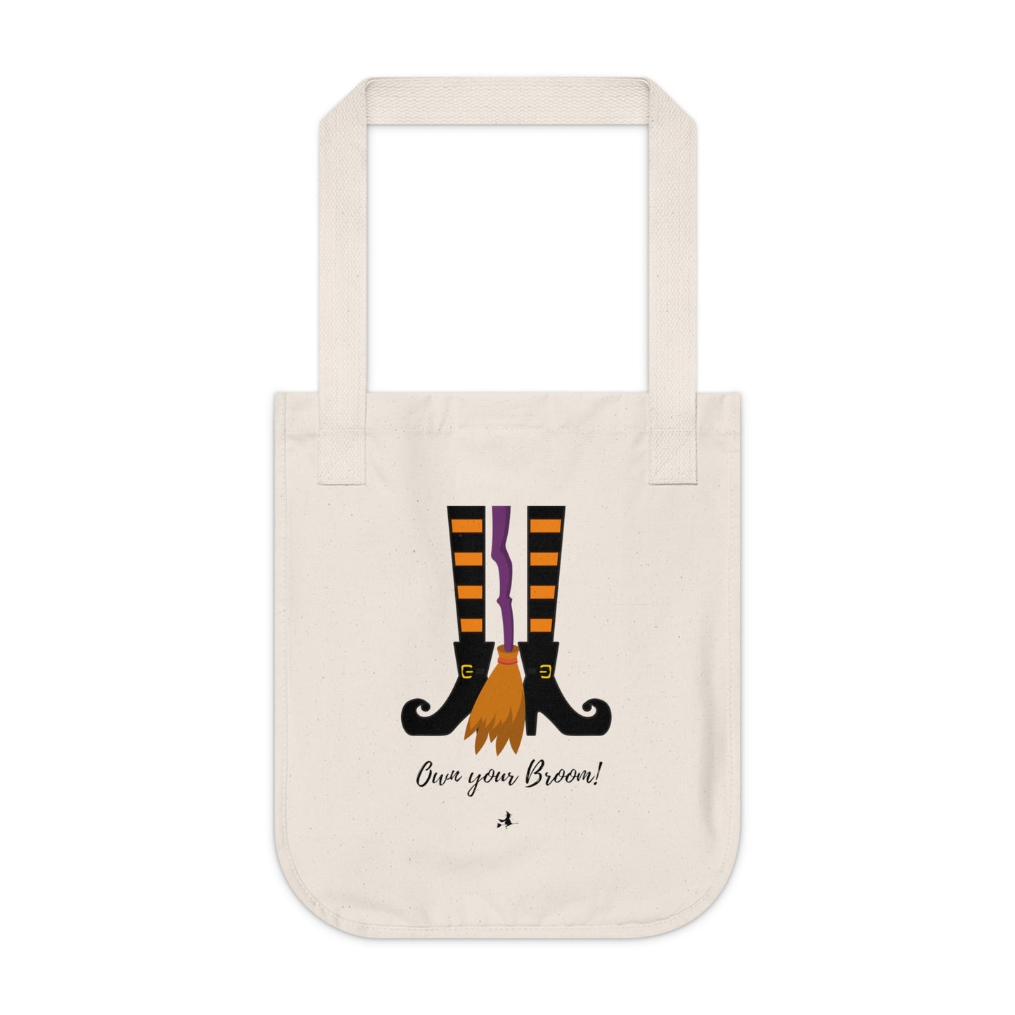 Own Your Broom Organic Canvas Tote Bag | Eco-Friendly Witchy Tote