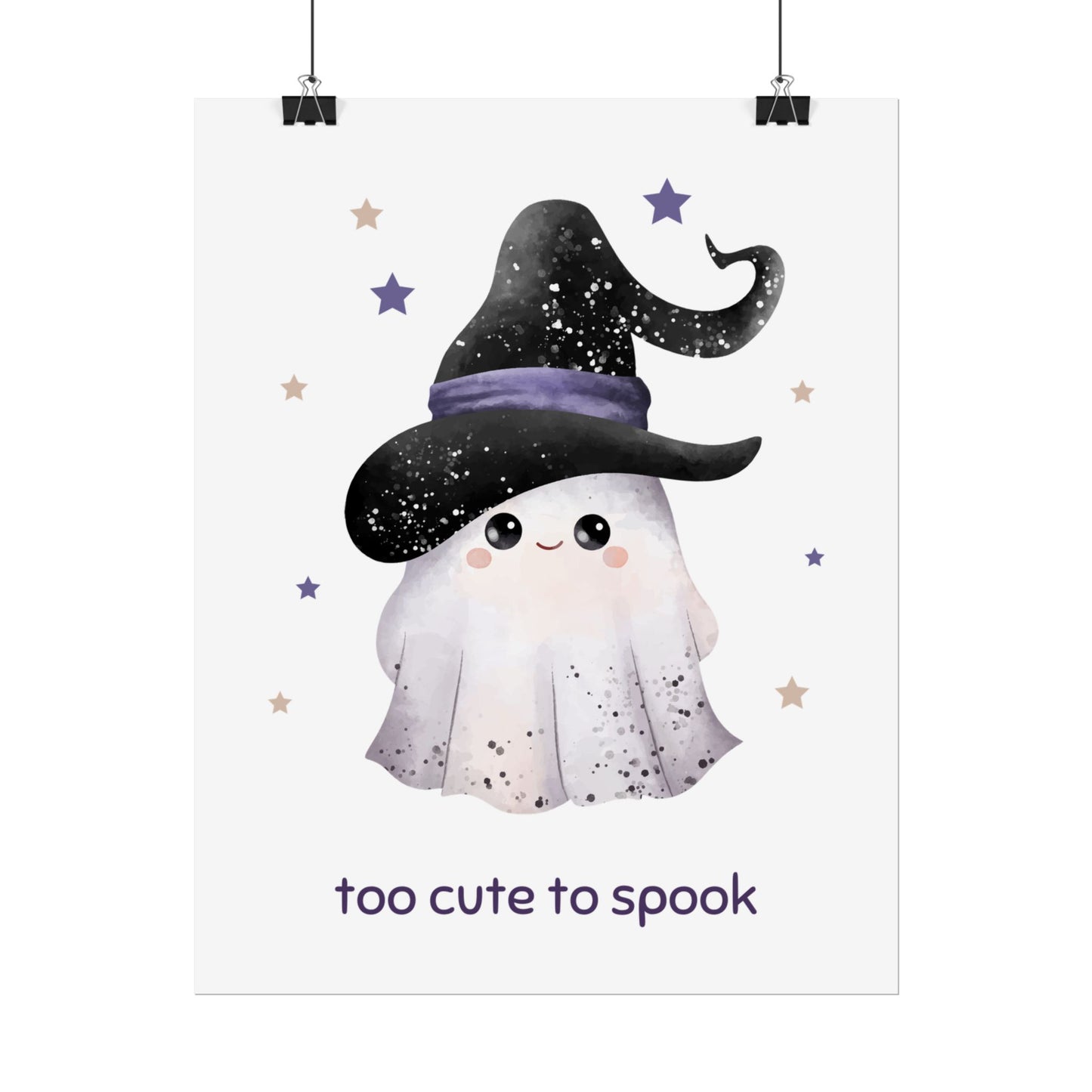 Too Cute to Spook Holding Hands Rolled Poster | Adorable Halloween Wall Art