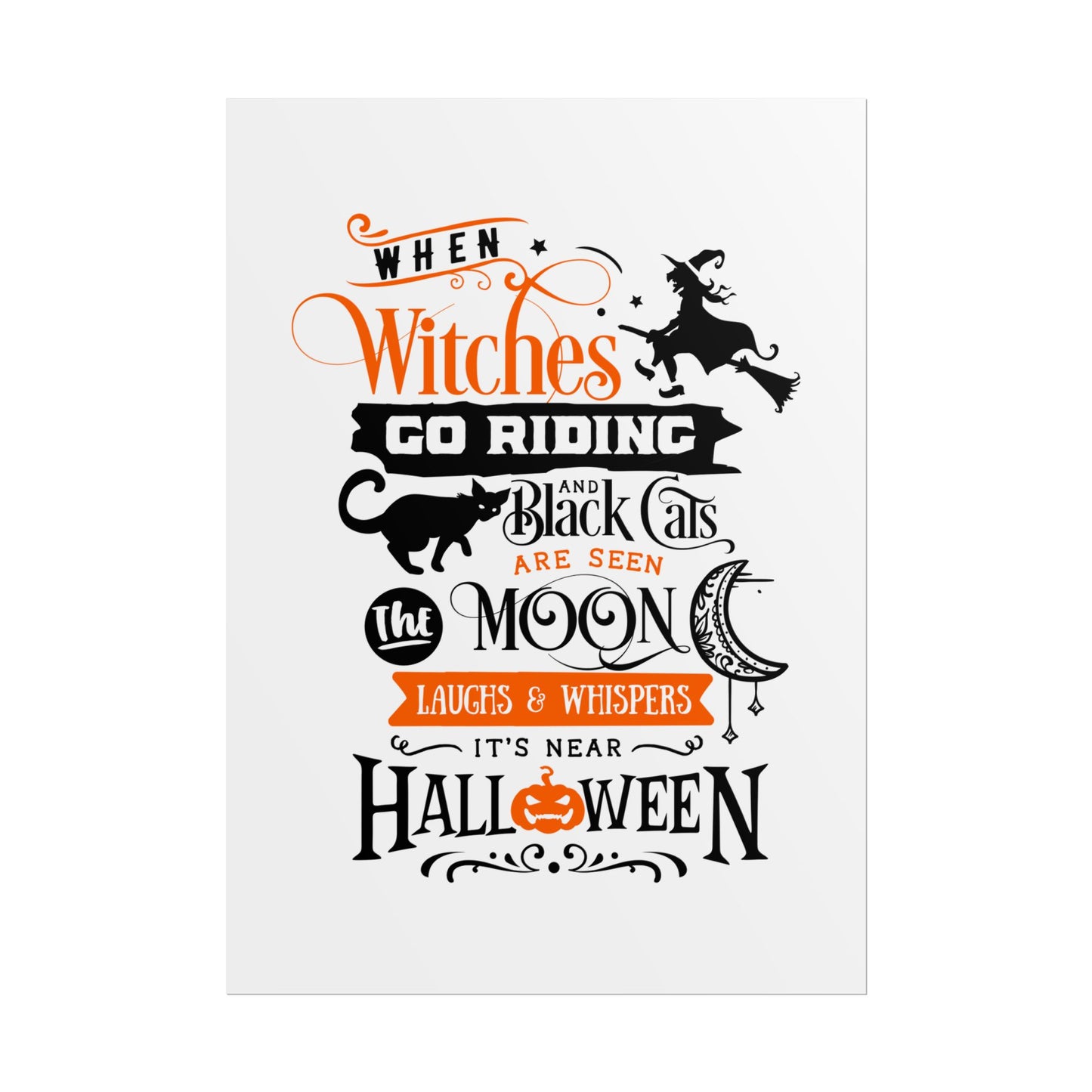 When Witches Rolled Poster | Mystical Wall Art Decor