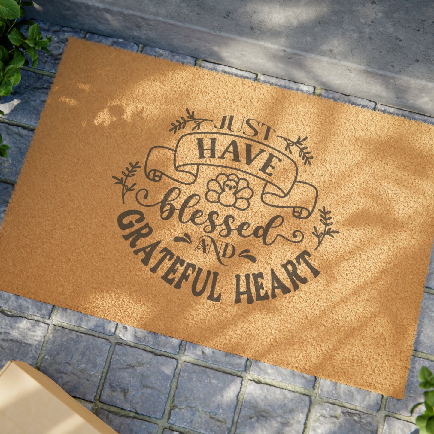 Blessed And Grateful Heart Doormat