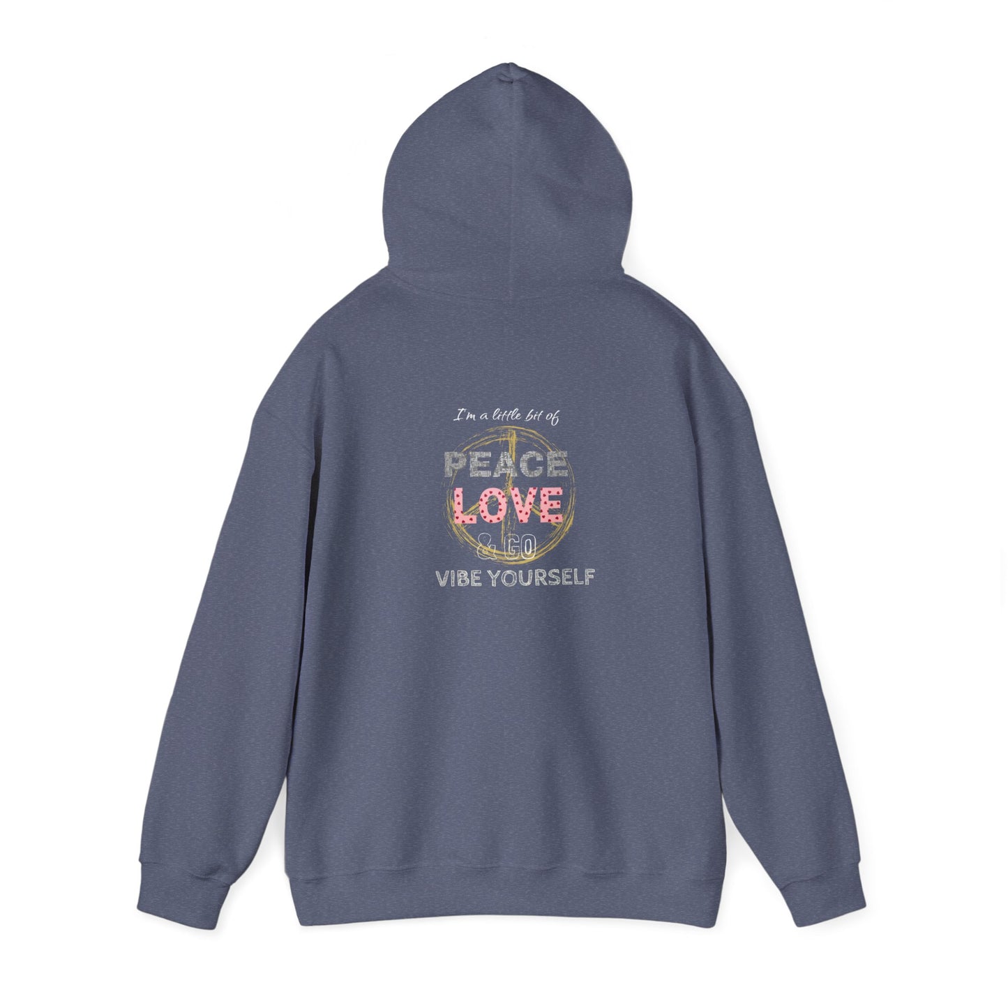 Peace, Love, Vibe yourself Unisex Heavy Blend™ Hooded Sweatshirt