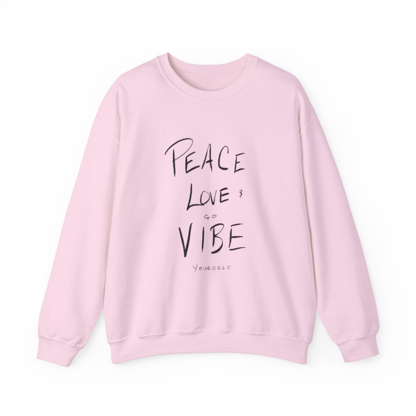 Peace, love, go vibe yourself Unisex Heavy Blend™ Crewneck Sweatshirt