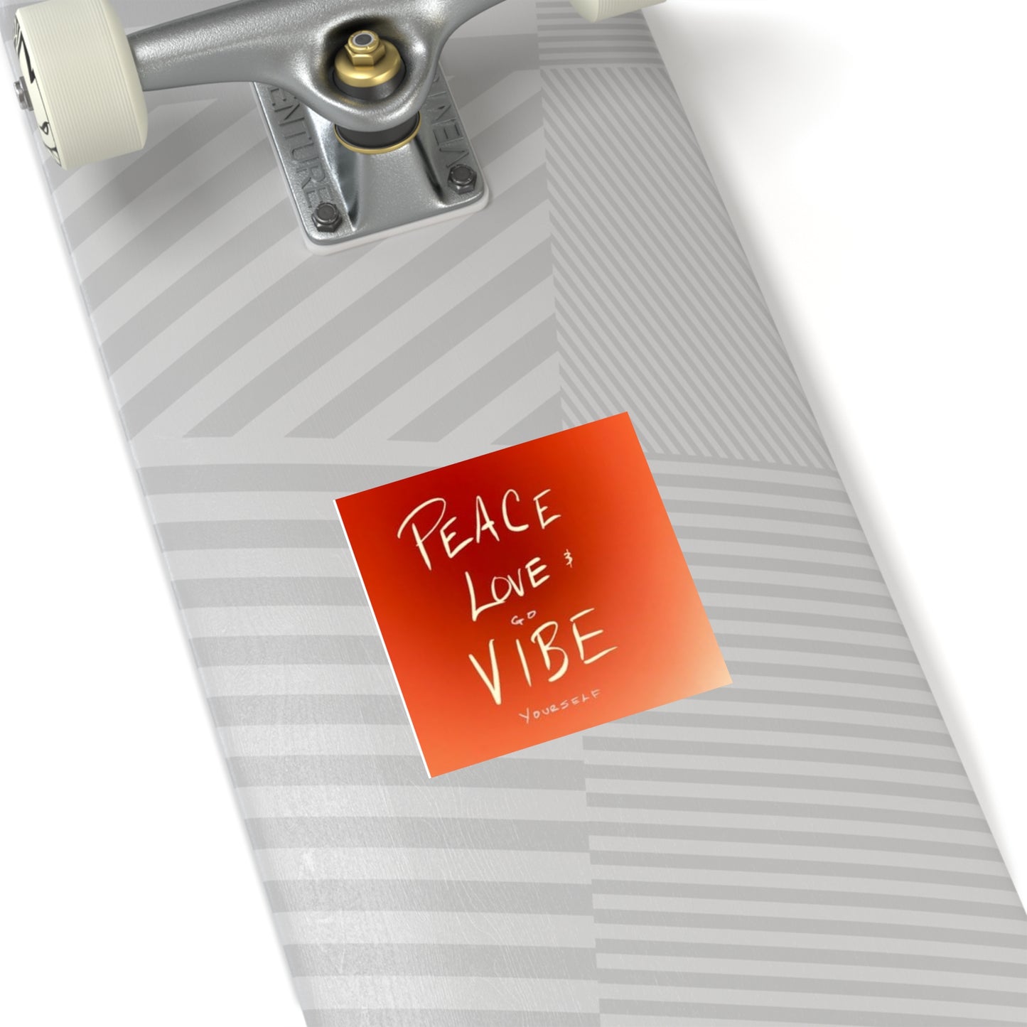 Peace, love, go vibe yourself Square Stickers, Indoor\Outdoor