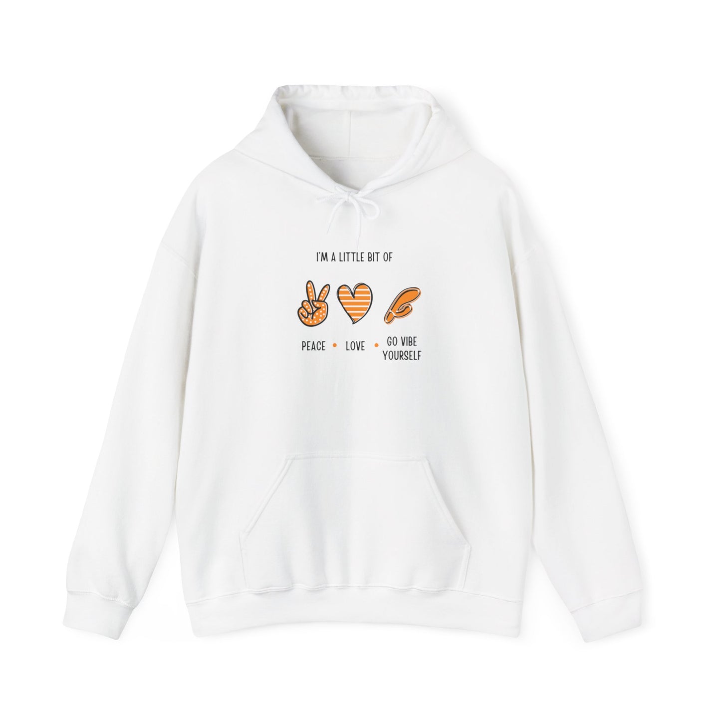 Peace, Love, Go Vibe Yourself Unisex Heavy Blend™ Hooded Sweatshirt