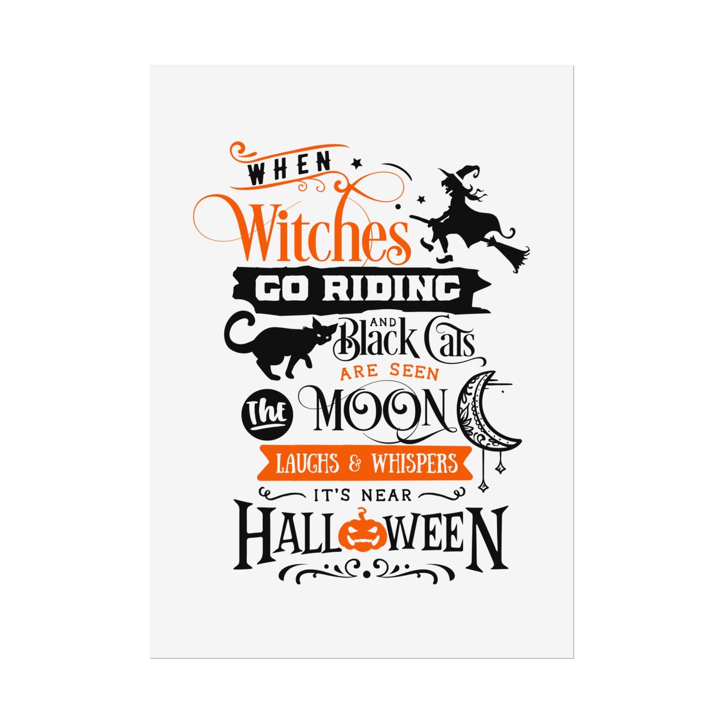 When Witches Rolled Poster | Mystical Wall Art Decor