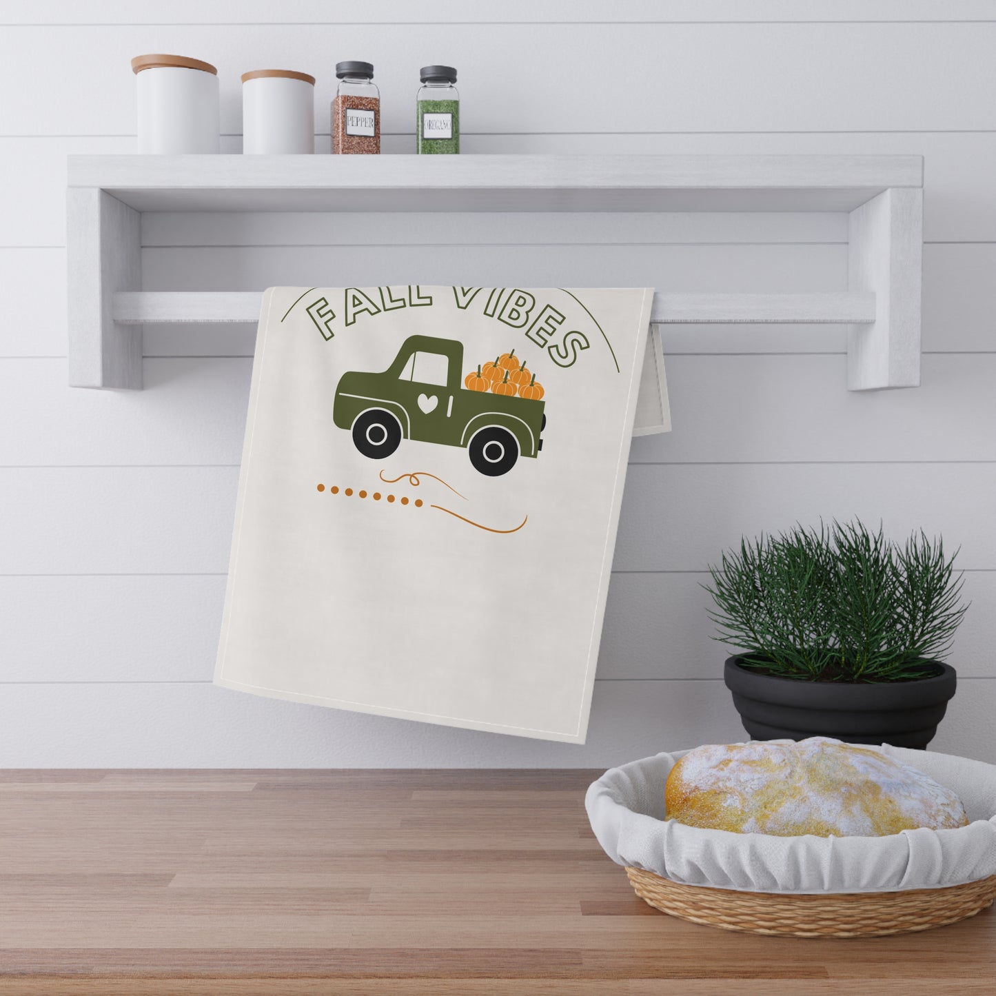 Fall Vibes Tea Towels | 100% Cotton Autumn-Themed Kitchen Towels