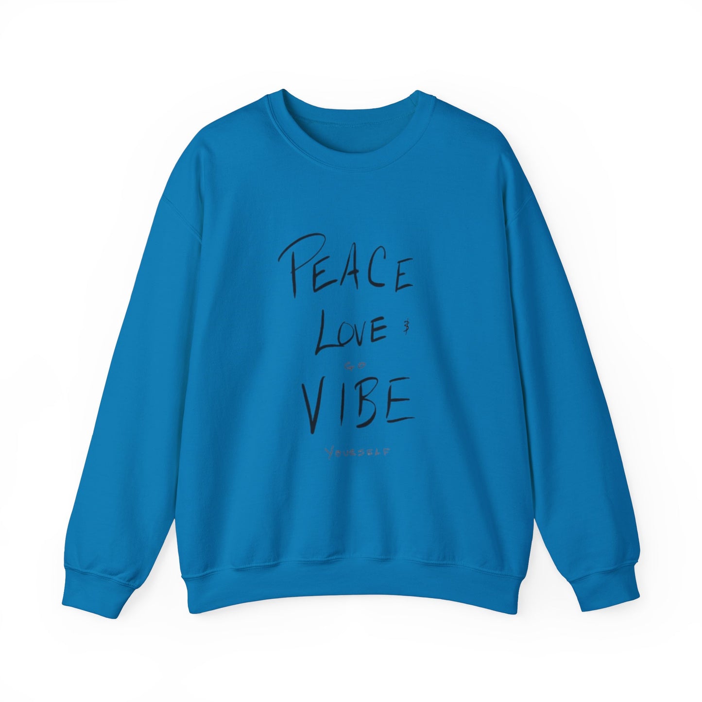 Peace, love, go vibe yourself Unisex Heavy Blend™ Crewneck Sweatshirt