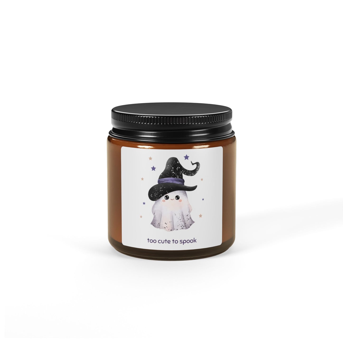 Too Cute to Spook Scented Soy Candle | Halloween Aromatherapy in Amber Jar