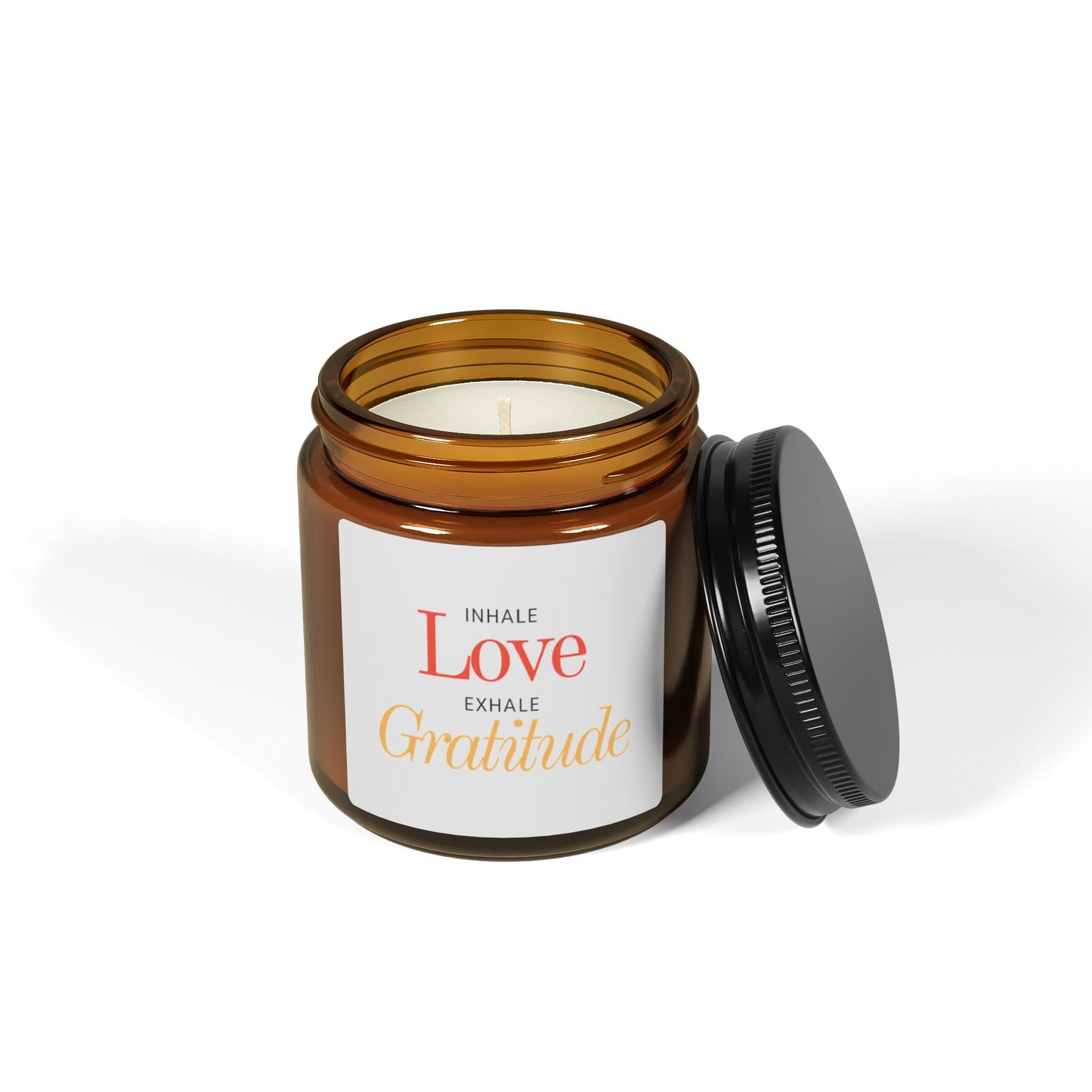 Inhale Love, Exhale Gratitude Aromatherapy in Amber Jar