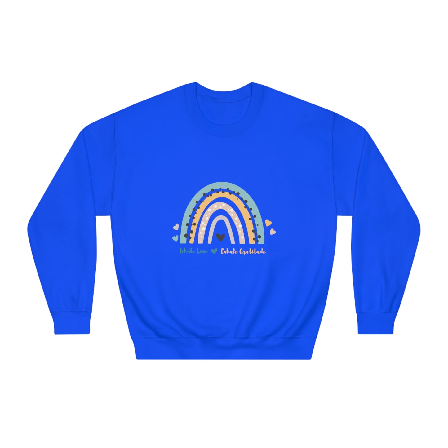 Inhale Love, Exhale Gratitude Unisex DryBlend® Crewneck Sweatshirt