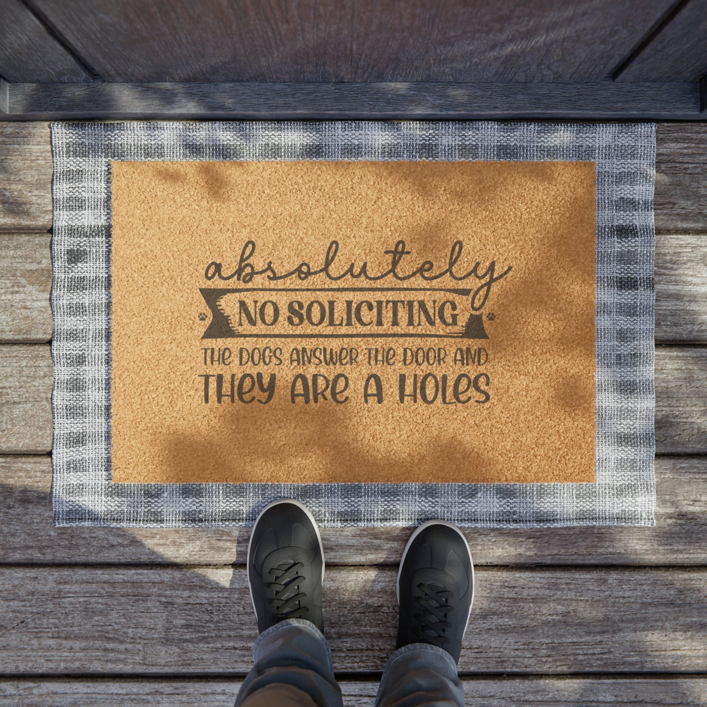 Absolutely No Soliciting Doormat